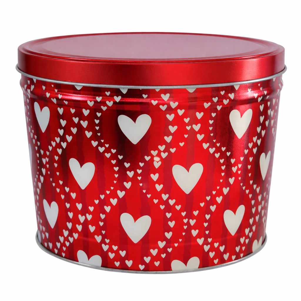 Kettle Korn Tin (2 Flavors) - Valentines Edition - Uncle Dave's Kettle Korn NC