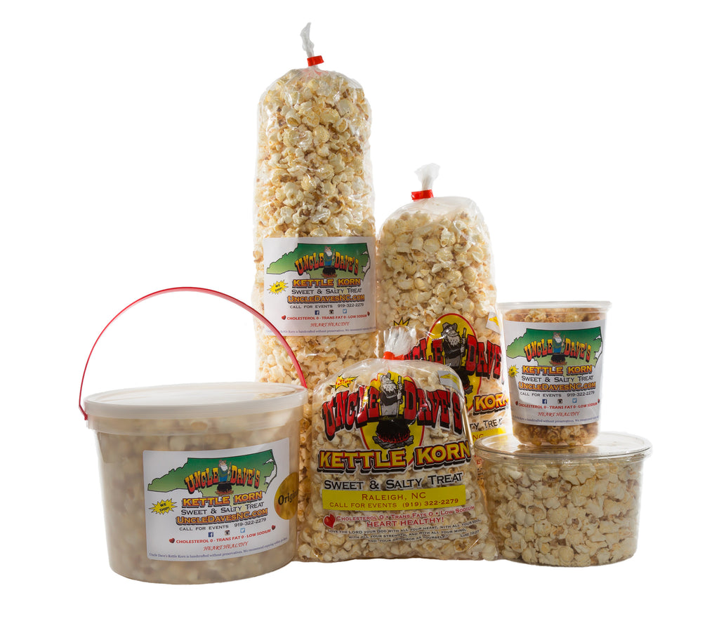 1 Large Bucket (1 Flavor) - Uncle Dave's Kettle Korn NC